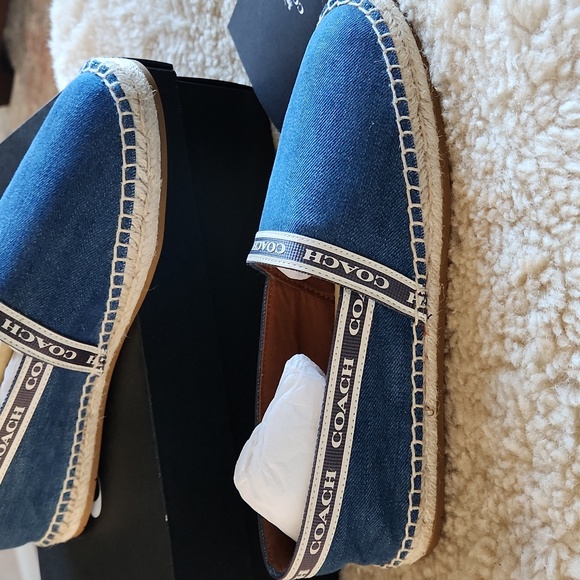 Adorable NWT IOB Coach Corrie Denim Espadrilles Slip-ons 💙 - Picture 4 of 16